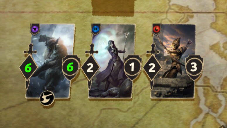 RedodragonReka's tweet photo. My favorite moments in the game since Morrowind, is having three creatures of different colors on the field next to each other. The satisfaction of having them is indescribable. #TESLegends https://t.co/UoGVvO45JW