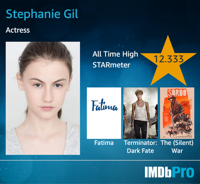 stephaniegilok's tweet photo. My #IMDBprocard this week ๐ @IMDb #starmeter ๐ @FatimaMovie @Terminator @sordolapelicula โค๏ธ
https://t.co/b8Ndvxm457 https://t.co/7n88pvMind