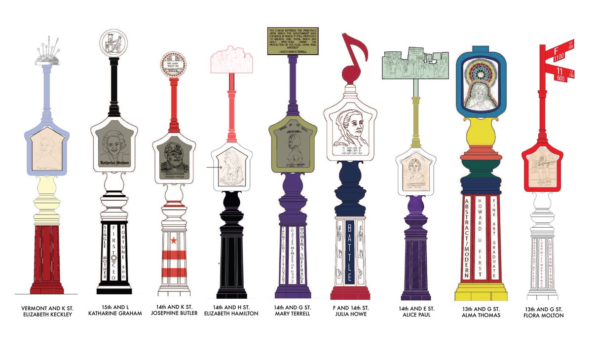 bergenstudios's tweet photo. Downtown DC BID Callboxes honor nine prominent women in DC History. Funded by DCCAH and The BID 

Josephine Butler, Katharine Graham, Julia Ward Howe, Elizabeth Keckley, Flora Molton, Elizabeth Schuyler Alice Paul, Mary Church Terrell, and Alma Thomas. https://t.co/FTZG3GbxqO