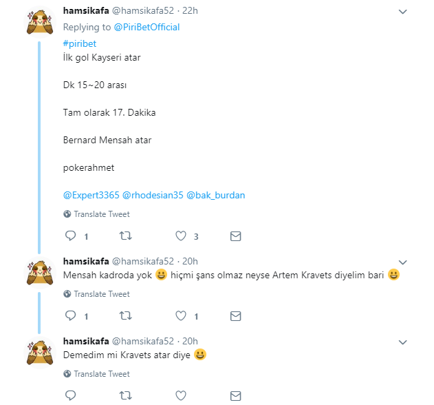 PiriBetOfficial's tweet photo. Tebrikler @hamsikafa52 , 20 TL FreeBet hesabınıza yüklenecektir. Promosyon kurallarını https://t.co/ndF7Nm2YXT … … adresinde görebilirsiniz. Bizi takipte kalın, Kazanın!!! #Piribet #Piribet50TLFreeBet #bahis #canlıbahis #iddaa #iddaatahmin #bet https://t.co/t5w06ImRIp