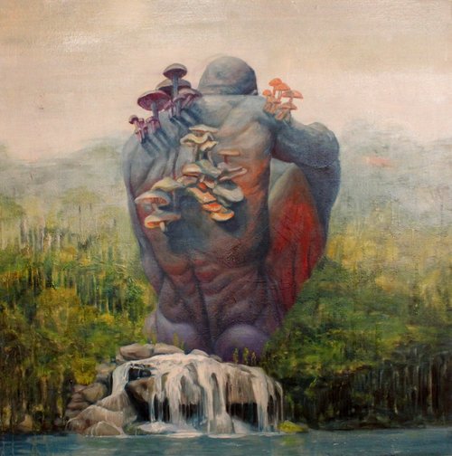 nettculture's tweet photo. Amazing #paintings from #Toronto based #painter Mark Liam Smith @MarkLiamSmith at https://t.co/HUwY2tVaR0 "Rainforest Giant", oil on canvas, 24 x 24", 2018, © Mark Liam Smith #art #MarkLiamSmith https://t.co/0eOQy3H9Ab