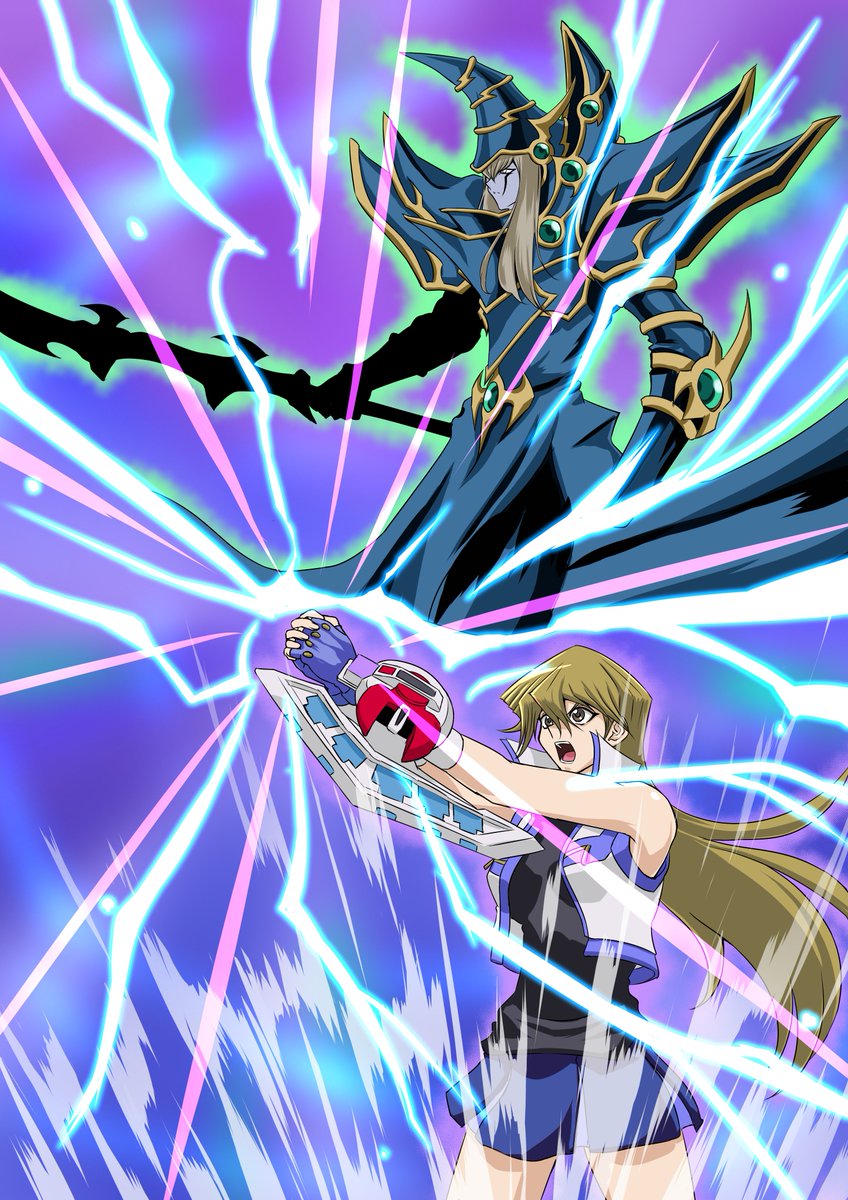 ムトとの甘い性活 Auf Twitter Arc V衣装の 明日香さんが 初代仕様の デュエルディスクを装着して ブラック パラディンを融合召喚している超カッコいイラスト