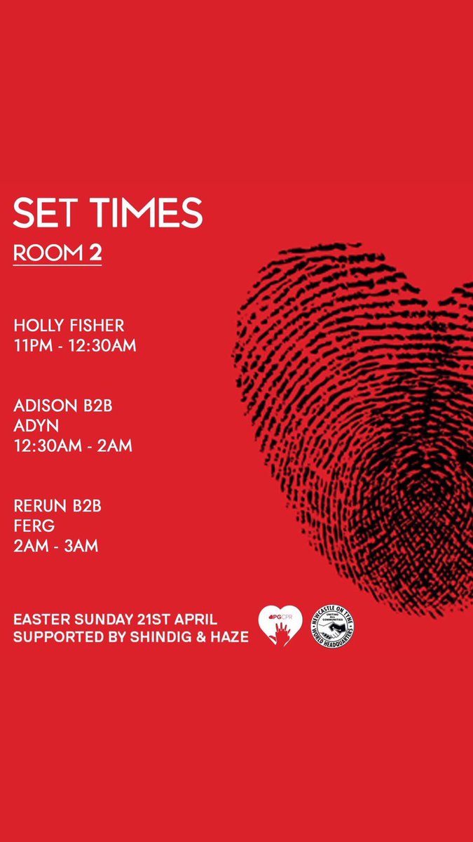 HazeRecs's tweet photo. SET TIMES 

@PG_CPR 
@shindiguk https://t.co/TSe60GGrYD