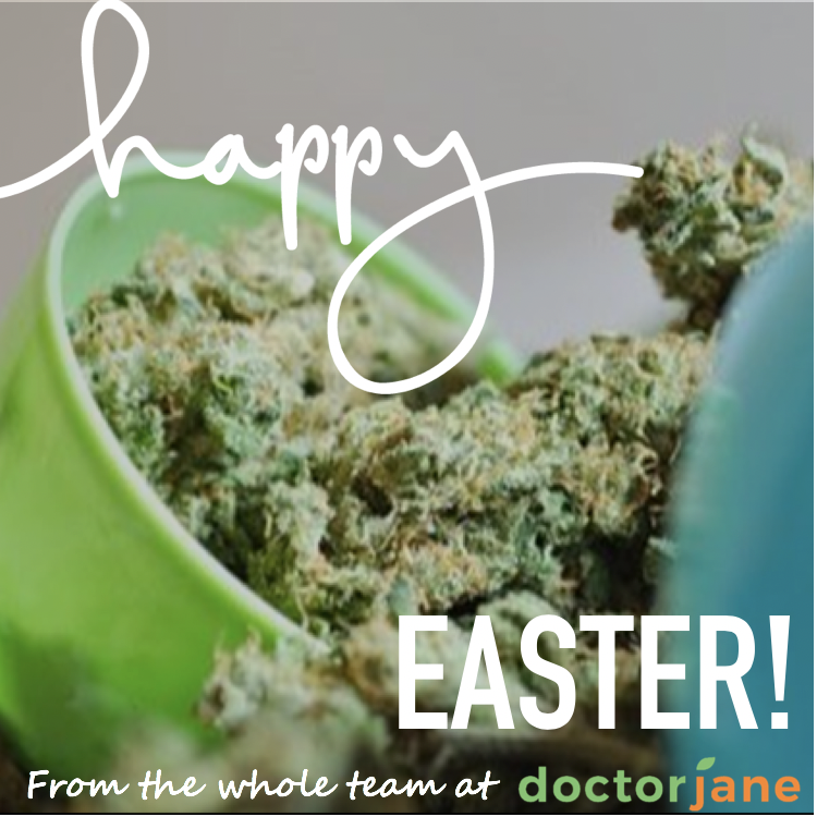 DrJaneOfficial's tweet photo. Happy Easter, from the whole team here at #DoctorJane!

#Discreet #Personal #Professional #Convenient #DRJ #medicalcannabis #happyholidays #EasterWeekend #Easter #EasterWeekend2019 #cannabis #MedicalMarijuana #MMJ https://t.co/472QuO79vE