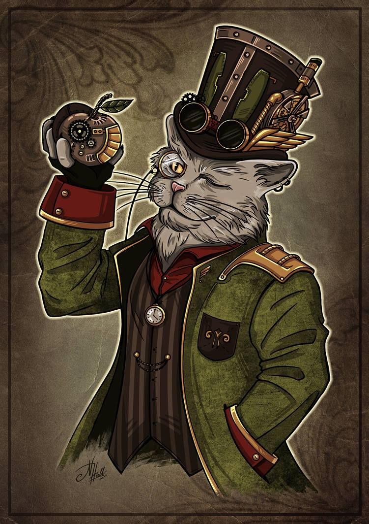 Стимпанк коты картинки