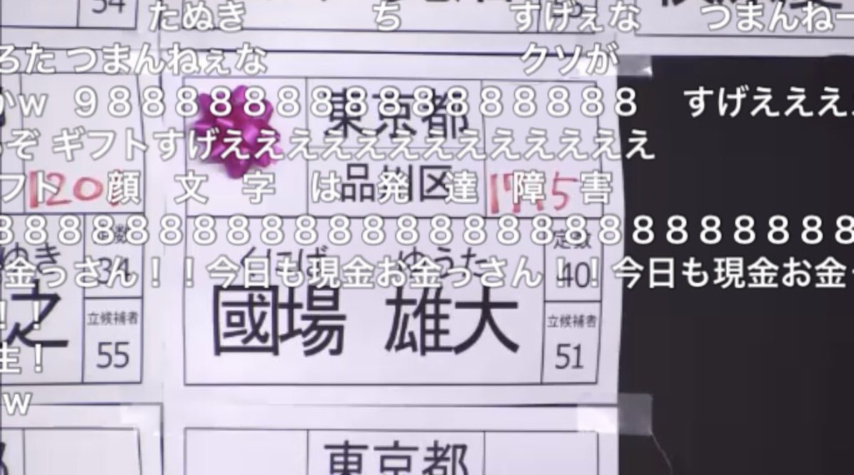 ふわっち監視員 On Twitter News 統一地方選挙開票速報 品川区議会議員選挙 Nhkから国民を守る党 國場雄大 Ner 当確 画像はニコ生から
