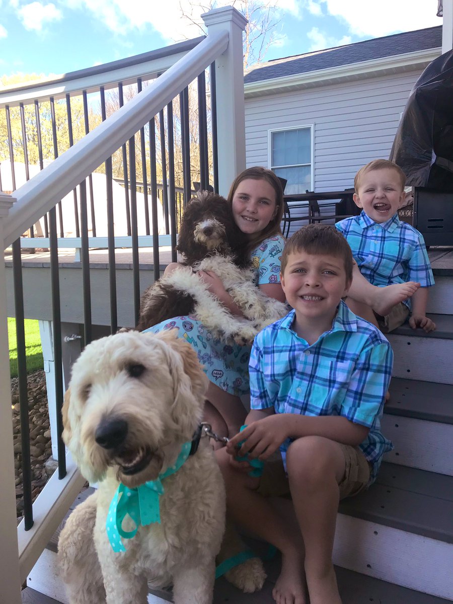 Happy Easter from our crew! (Including a furry new little brother - Sir Isaac Newton)