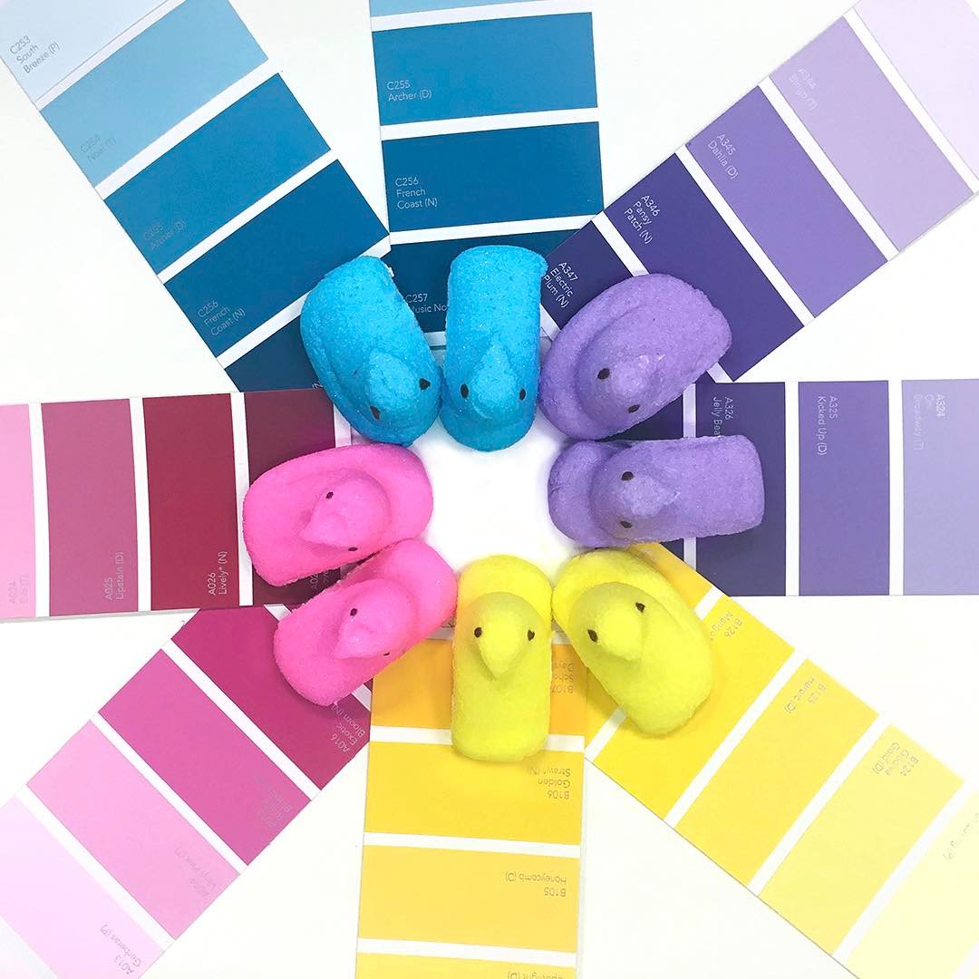 BarryValue's tweet image. Happy Easter Peeps from your friends at Barry's True Value. #ShadesofSpring #paint #color #peeps #happyeaster #peepitreal #colors #fun #easteregghunt