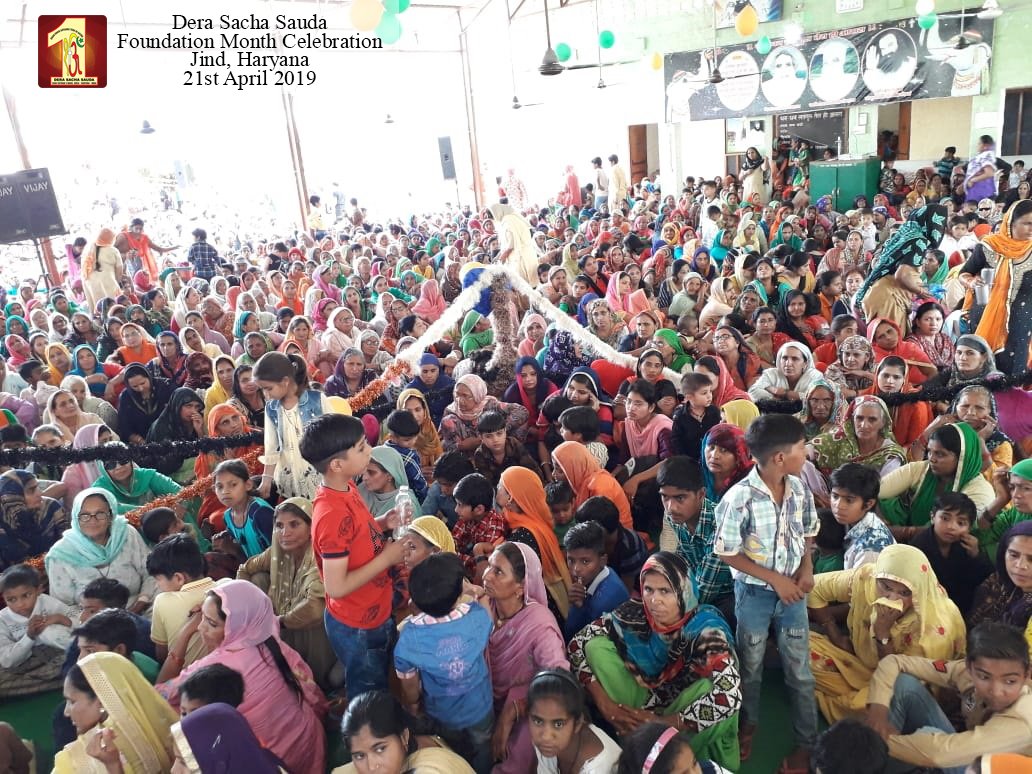 insanshobha's tweet photo. Today's glimpses of @derasachasauda Foundation Month Celebration at Jind, Haryana. https://t.co/3YynE9LNQZ