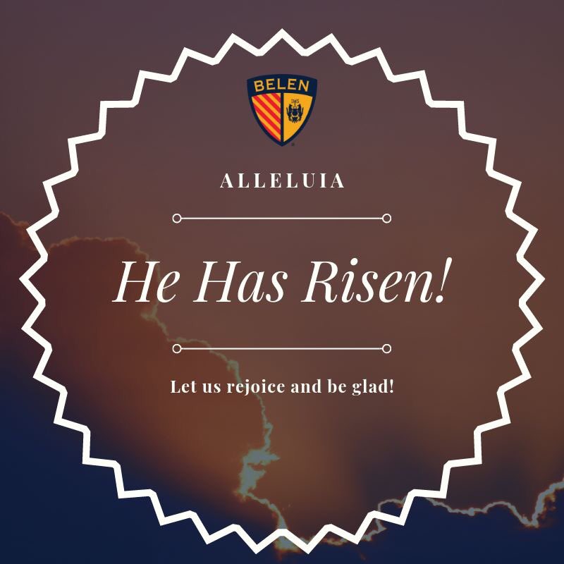 BelenJesuitNews's tweet photo. Alleluia! Alleluia! He has risen! Wishing the #BelenCommunity a blessed and #HappyEaster. Let us rejoice and be glad! #AMDG https://t.co/20gHNbQ0Zd