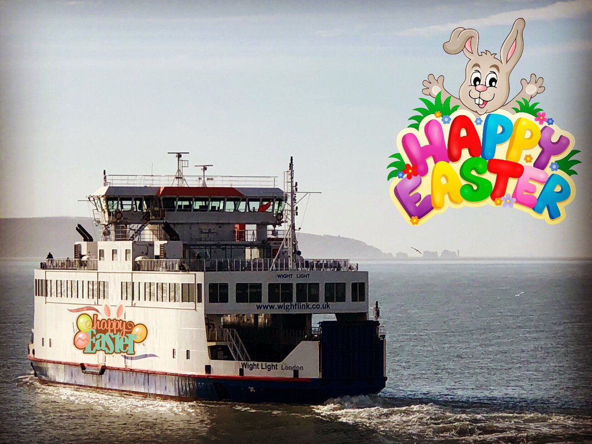 PhotographyRue's tweet photo. Happy Easter everyone!! :) 🐣 🥚 ⛴ @wightlinkferry @WightlinkTravel @VisitTheNeedles #wightlink #wightlight https://t.co/5JeVjH2RkY