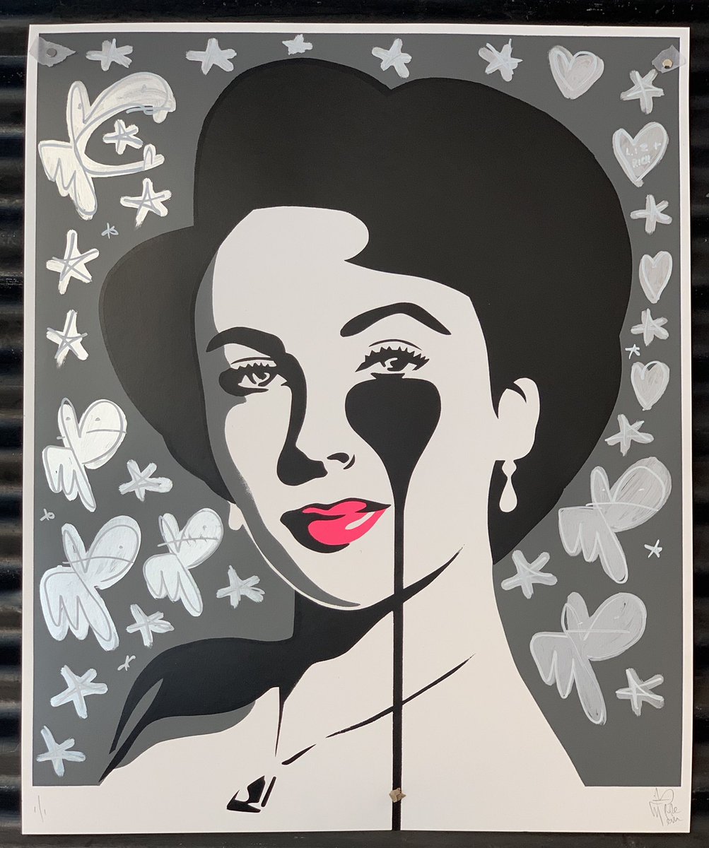SpaceCraigUK's tweet image. I’ve decided to buy this stunning picture of Liz Taylor from @pureevilgallery to remind me of the Swansea mural 🔥 #RichardBurton #WelshConnection #StreetArt