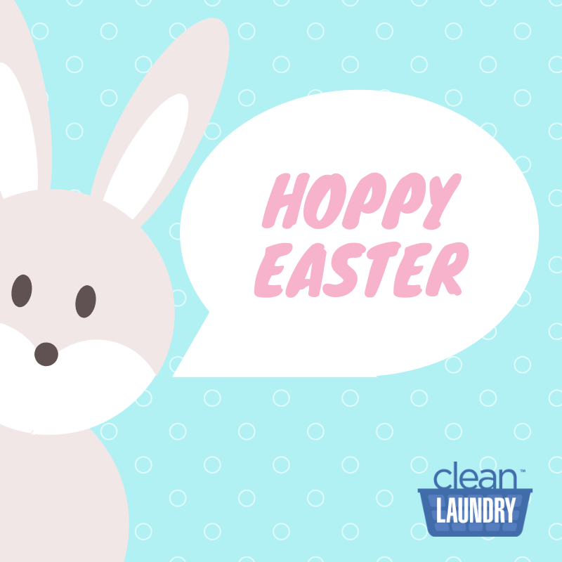 1CleanLaundry's tweet photo. I hope your Easter is Egg-cellent! https://t.co/dhWb3Fq8Wb