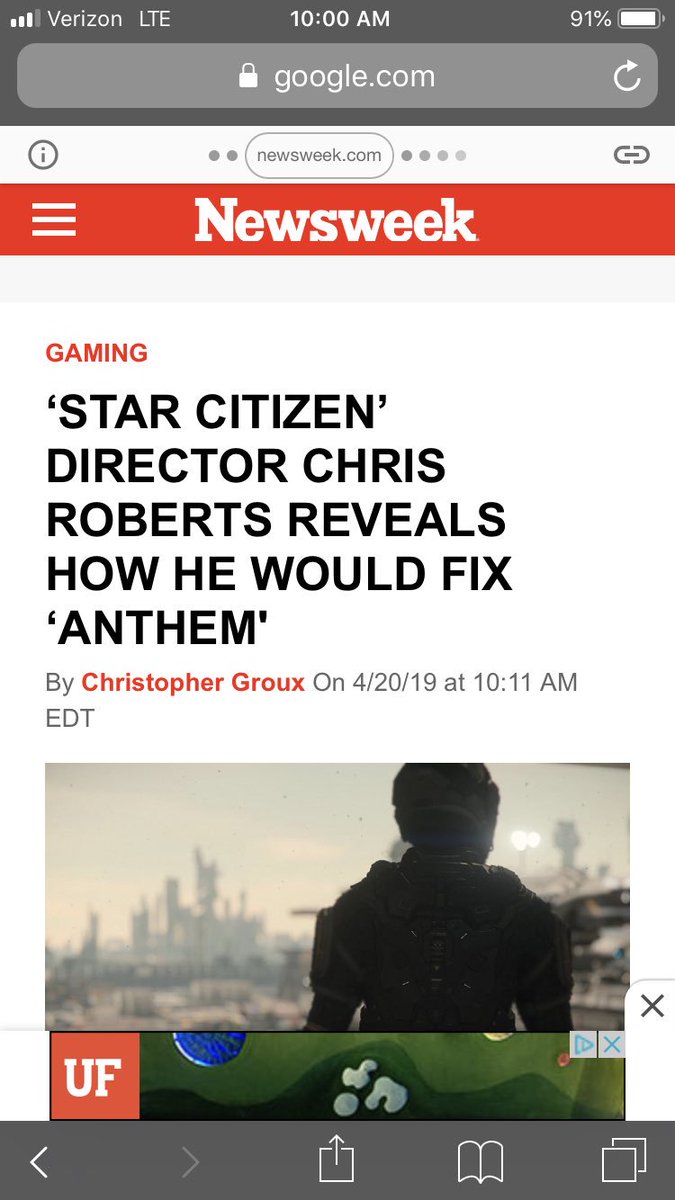 KissItAndWink's tweet image. .@Newsweek So where exactly does Chris Roberts reveal how he would fix Anthem? I read your entire stupid “article” and found this information nowhere. At best, this piece is grossly misnamed. At worst, if this were in print, I wouldn’t wipe my ass with it
#AnthemGame #Unfixable