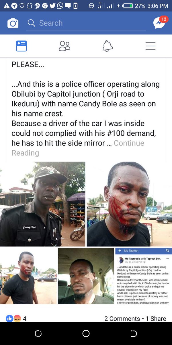 AtikuPolVang's tweet photo. @PoliceNG @MBuhari @ProfOsinbajo @bukolasaraki @UN  Can the police officer explain the rationale behind the above brutality? https://t.co/cRyToiMG52