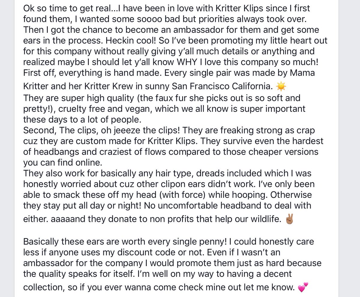 TcepetahKitty's tweet image. I’m almost four pairs into my collection and figured it was time to get a little real with you guys...(read picture num.1)
@KritterKlips #kritterklips #cliponears #kittyears #kittenears #animalears #kritterears