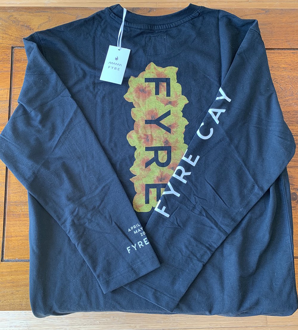 Scored this authentic #fyrefestival shirt in #Exuma #Bahamas with tags and all.