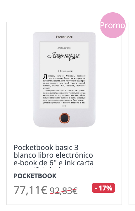 #AhorroMásCalidad

Disfruta Tú Lectura Favorita 🏖️🏖️🏖️ Pocketbook 🤓🤓🤓 Basic 3 White 📚📚📚******

Un libro electrónico, también conocido como e-book, eBook, eReader o libro digital, es como sabes una versión electrónica o digital de..SEGUIR LEYENDO....
ahorromascalidad.blogspot.com/2019/04/disfru…