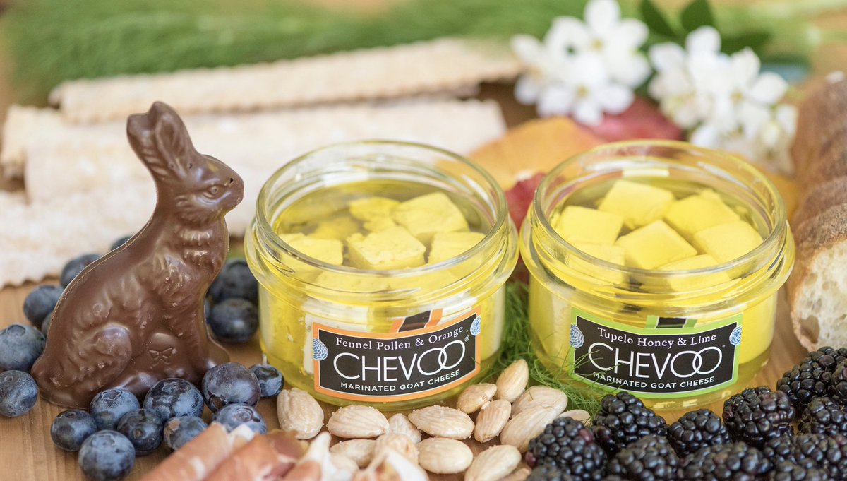 CHEVOOlife's tweet photo. Happy Easter from CHEVOO! Can you spot our new spring flavor?! π#Easter #Fennel #Orange #GoatCheese #EVOO #PacificRim #WholeFoods #MarinatedCheese #CHEVOOlife https://t.co/Rvx2ewCKxo
