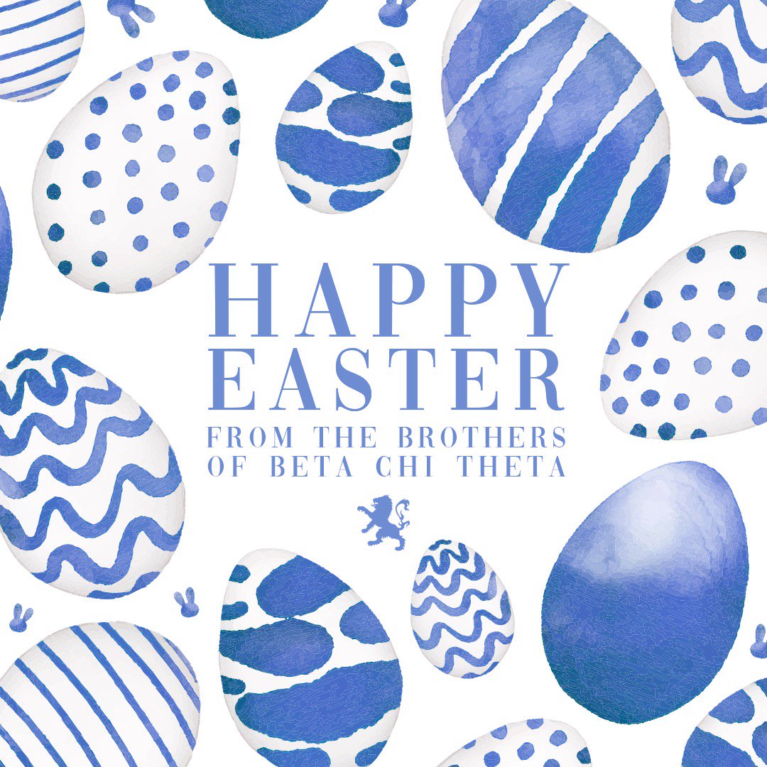 Happy Easter from the Gentlemen of Beta Chi Theta! May this Easter bring you all together for a celebration filled with joy, happiness, and renewal! #BetaChiTheta #Brotherhood #Easter #Gentlemen #Spring #RessurectionSunday