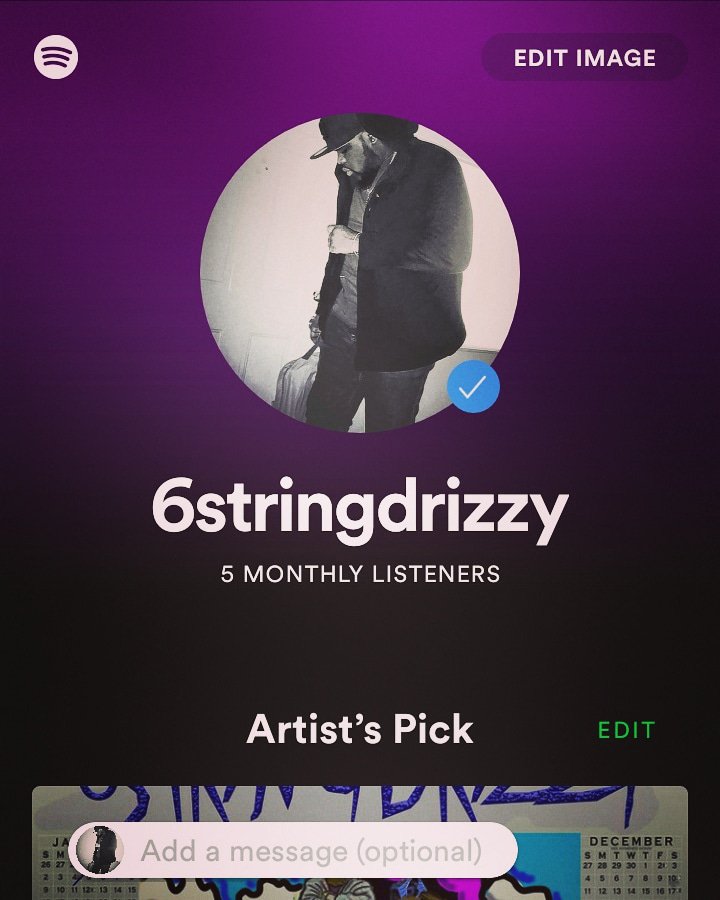 6StringDrizzy's tweet photo. New page active! Ayee if u fwm can you PLZZZZ follow me on #Spotify @spotify
#6stringdrizzyproductions #FlStudio  #6Sess #LessThanLocal #NewMusic https://t.co/zFABG6evYm