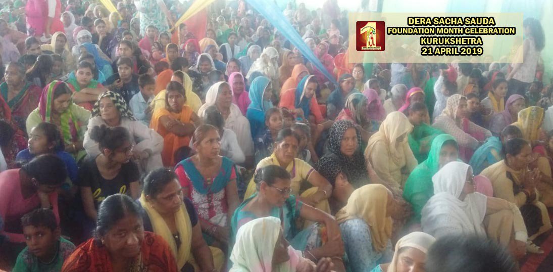 insanshobha's tweet photo. @derasachasauda Foundation Month Celebration, Kurukshetra, Haryana, 21st April 2019. https://t.co/1JyTm4c8in
