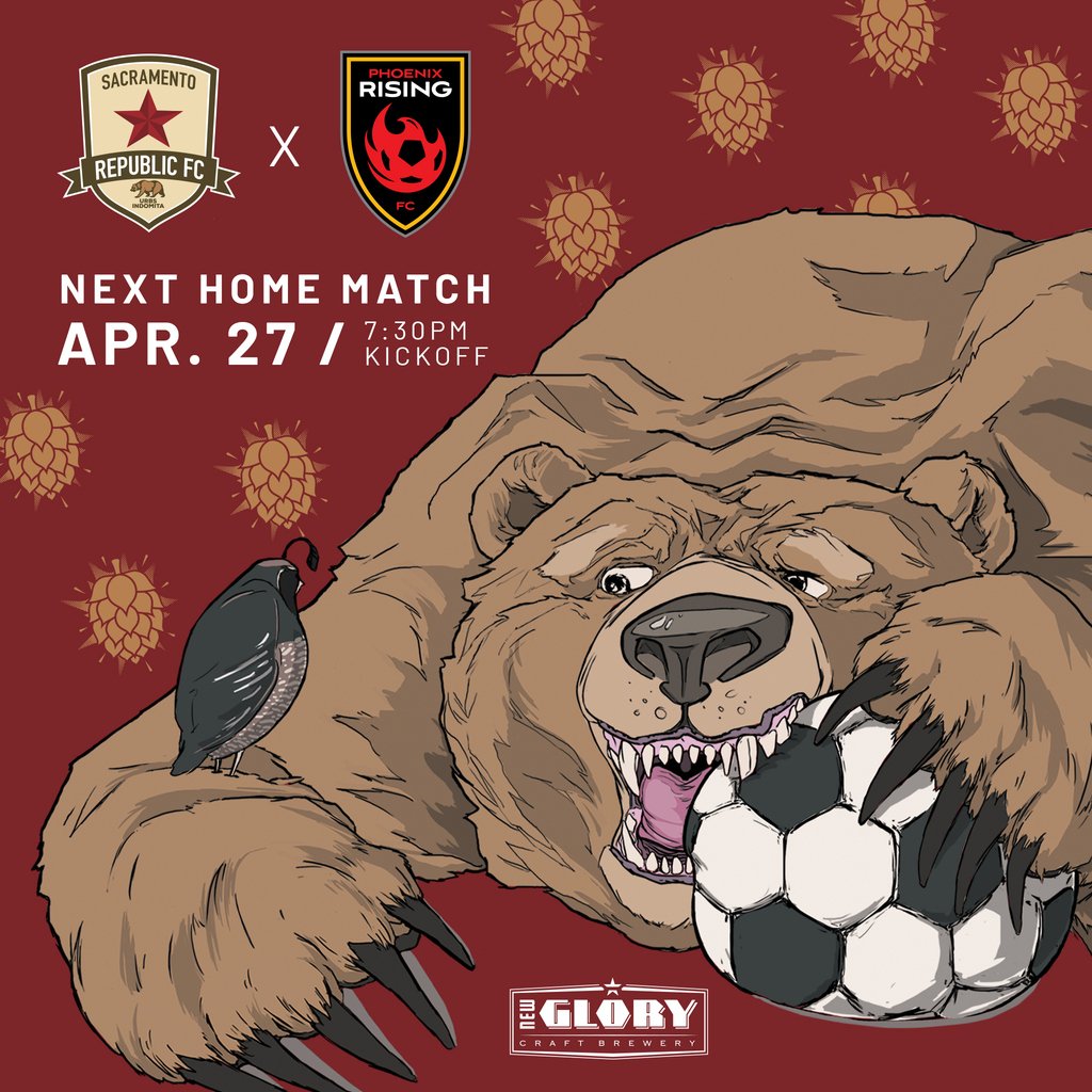SacBeerWeek_'s tweet image. | @SacRepublicFC, the presenting partner of Sacramento Beer Week, partnered with @NewGloryBrewery and local artist Geoff Ernst to produce a co-branded can of Ubahdank IPA. Come cheer on Republic FC &amp;amp; grab an exclusive can of Ubahdank at Papa Murphy’s Park on Saturday, April 27th.