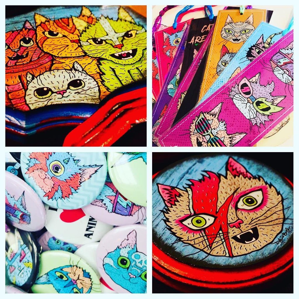 CatConWorldwide's tweet photo. ⚡️🐈⚡️ @labcreature is bringing their weird and wild cat art to #CatCon on June 29 &amp; 30, in sunny Pasadena, CA at the Pasadena Convention Center! #labcreature #wigglykitties

https://t.co/vu26x7d2yW https://t.co/ETg3vZCPhe