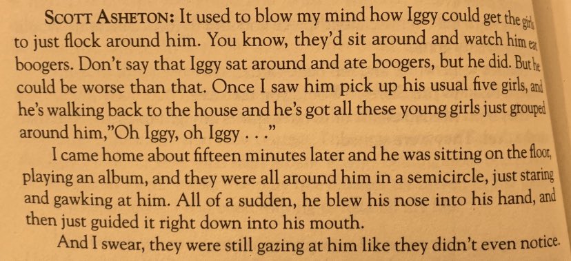 Happy birthday to Iggy Pop, here s a story about how he used to eat his boogers in front of women 