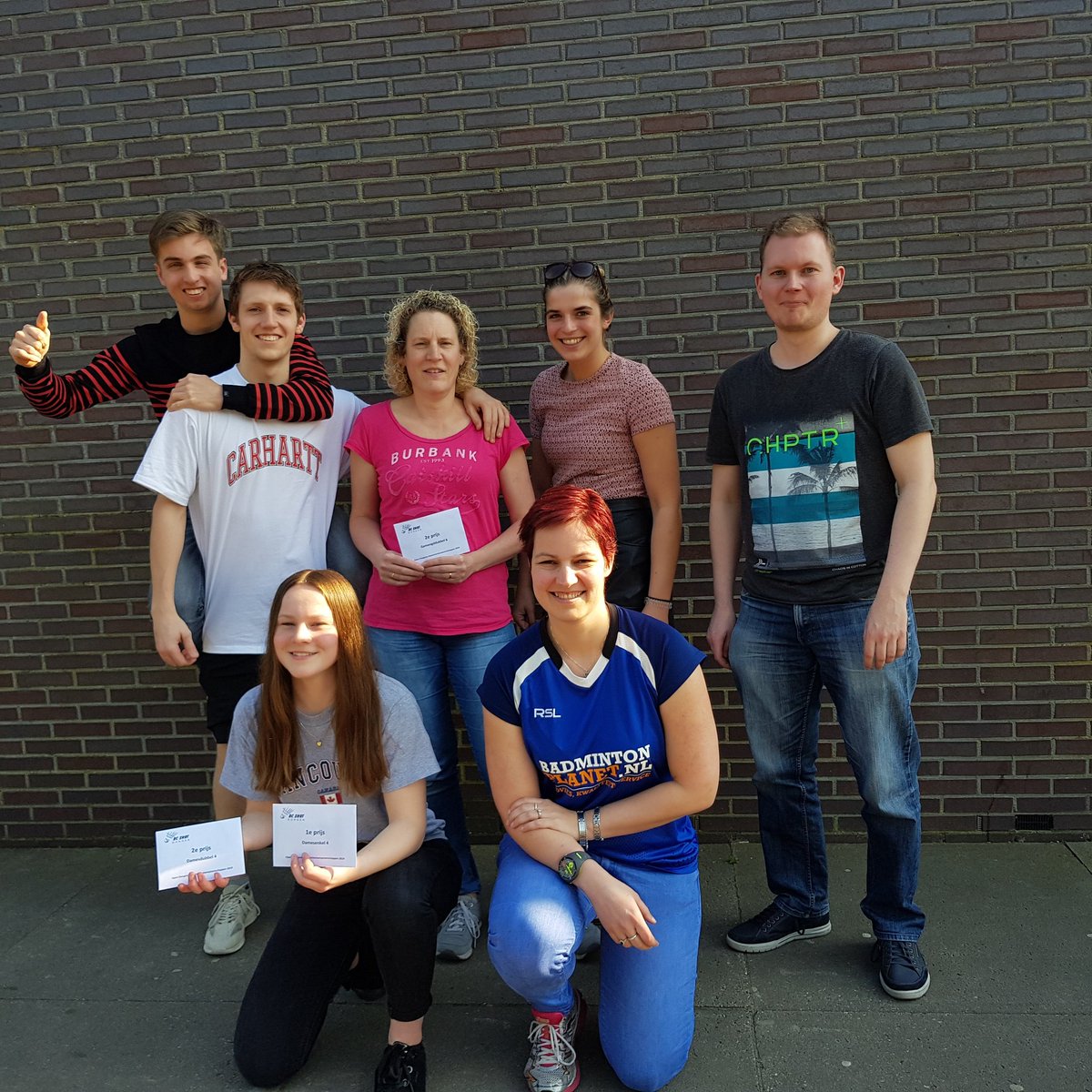 Prijswinnaars Dongen toernooi.

DE4: 1e plaats: Katinka Moers
HD4: 1e plaats: Joppe van de Meerendonk met partner
DD4: 2e plaats: Katinka Moers &amp; Stephanie van den Hurk 
HE6: 2e plaats: Ralph Brouwer
DE6: 2e plaats: Jolijn Pieters
GD6: 2e plaats: Stijn Hampsink &amp; Saskia Hellings