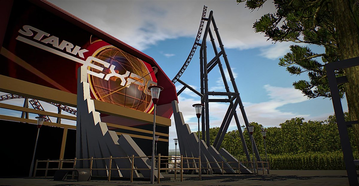 RobinBoudewyns's tweet photo. A new Iron Man ride featuring the Avengers (also a replica of the Stark expo building from Hong Kong Disneyland)
@nolimitscoaster 
#Ironman #avengers #rollercoaster #starkexpo #mackrides #RBrides #triplelaunch #imagineering https://t.co/JtgDwu1yac