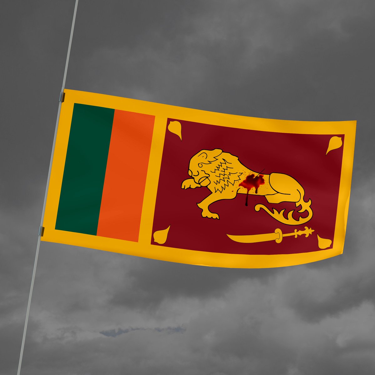 mauwills's tweet photo. WOUNDED LION #SriLanka #easter #eastersunday #bloodysunday #attack #terrorism #stopterrorism #hurtingworld #violence #stopviolence #heartbroken #PrayForSriLanka #pray #SriLankaBlasts #SriLankaAttacks https://t.co/170H6HGCeC
