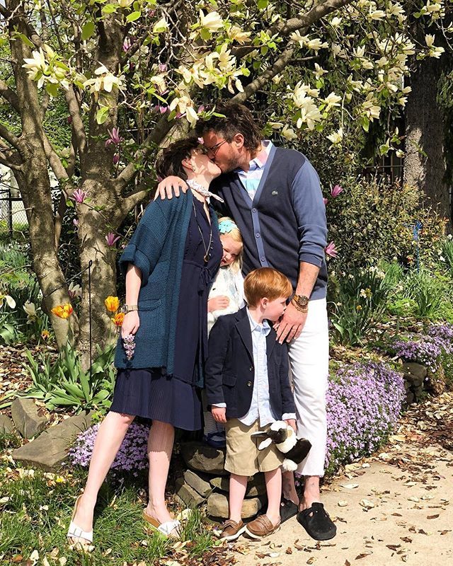 bryansheffield's tweet photo. Happy Easter, family. Happy Easter, world. Sheffield family Spring 2019 edition. He has risen up above the chuppah of lip smooch n daughter getting face smashed with boob like she is a baby once again. Son kissing xl dad hand cos he and dog are bff and l… https://t.co/MBPMMDqQ6A https://t.co/9aDPiTiwij