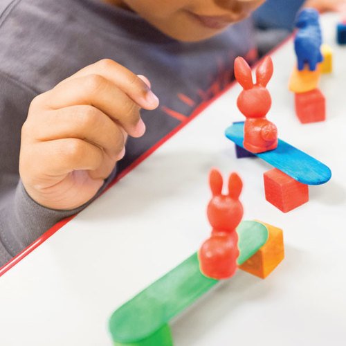 ASHAleader's tweet image. I bring in #STEM materials and see what each child does with them, then target a student’s goals based on their actions. One child made bridges, so we targeted #spatialconcepts w/ bunnies! #slpeeps #earlyintervention on.asha.org/2XaCZw6