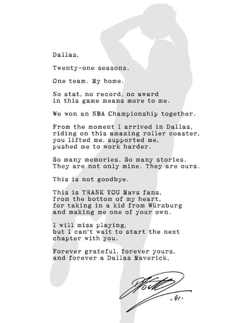 Mavs_FFL's tweet photo. This was in the @dallasnews from Dirk https://t.co/TmKtNil5hv