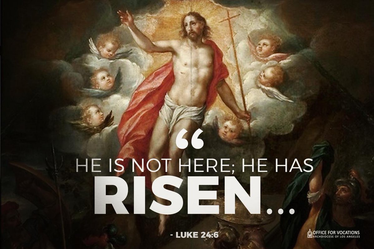 LAVocations's tweet photo. Alleluia! Thanks be to God. Happy #Easter! #HolyWeekLA https://t.co/axIrWchrX6