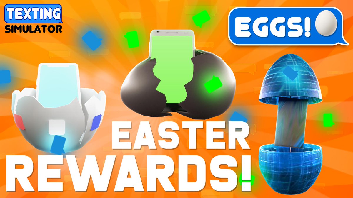 Ricky On Twitter Happy Easter Everyone Go Find These Exclusive In Texting Simulator To Get Some Cool Rewards In Game You Can Also Use Code Happyeaster To Get A Special Bonus Https T Co Gkifddeeex - roblox texting simulator code 2019