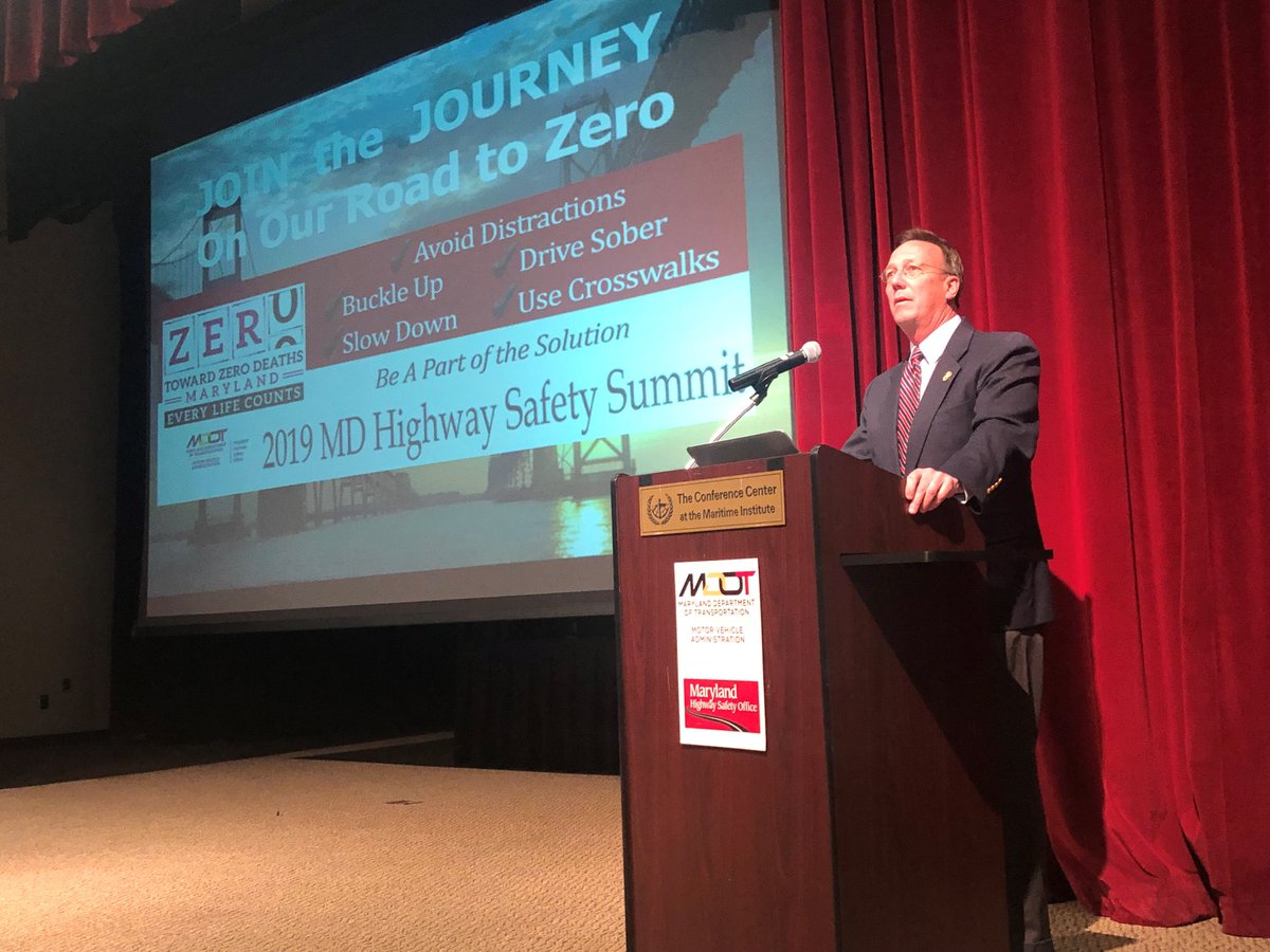 MarylandDOT's tweet image. ICYMI: MDOT Deputy Secretary Jim Ports speaks at the 2019 Maryland Highway Safety Summit in Linthicum. He and other transportation and safety officials gathered to work toward zero deaths on Maryland roads. #MDOTsafety #MDOTCares #towardzerodeaths #MDOTNews