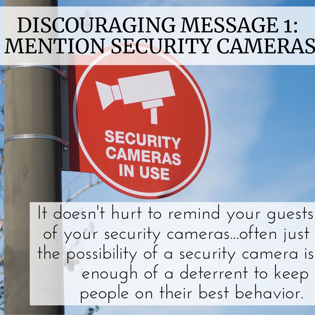 airbnbbabes's tweet photo. For the rest of the messages and templates with exactly what to say to guests, visit the blog at https://t.co/r7oPzvc11L 🏡

Of course security devices should already be disclosed in your Airbnb listing, but it doesn't hurt to remind guests that they exist.  
#AirBNBTips https://t.co/beYyNxLAIa
