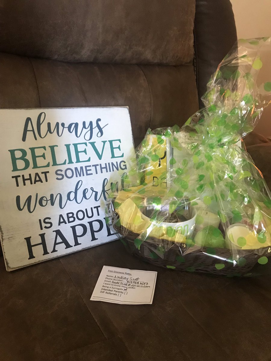 SurrogacyCSC's tweet image. A big #congratulations to Lindsay Scott who is the #winner of #canadiansurrogacycommunity’s raffle draw at #themamaexpo. Lindsay received a #believe sign, two #books, bath bombs, #candles, #cookies, a CSC #coffee mug and #chocolates. #awesome #prize #canadiansurrogacy #easter
