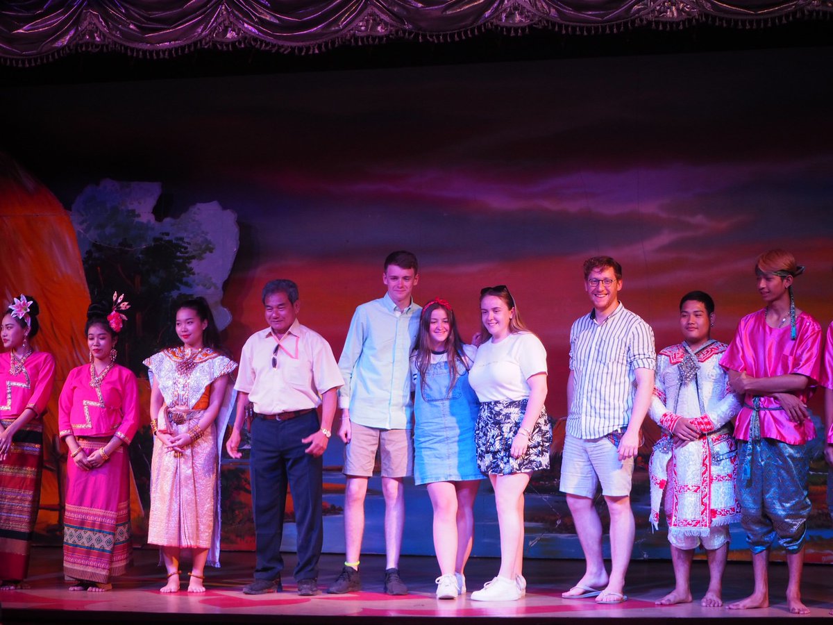 BOLHS_RS's tweet photo. Well the last night wasnโt what we expected from a traditional Thai dance but we certainly had an entertaining evening! A great night to finish a great tour! #oldmcdonald #thaidancing #buskaraoke https://t.co/zVvlP6N88d