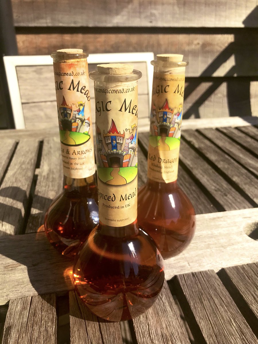 WisSave's tweet photo. Picked up a few health potions today curtesy of @MagicMeadWine
Can’t wait to give these to my players 😬😬😬
#mead #dnd #tabletop #potion #magicmead https://t.co/MutNMpoO0y