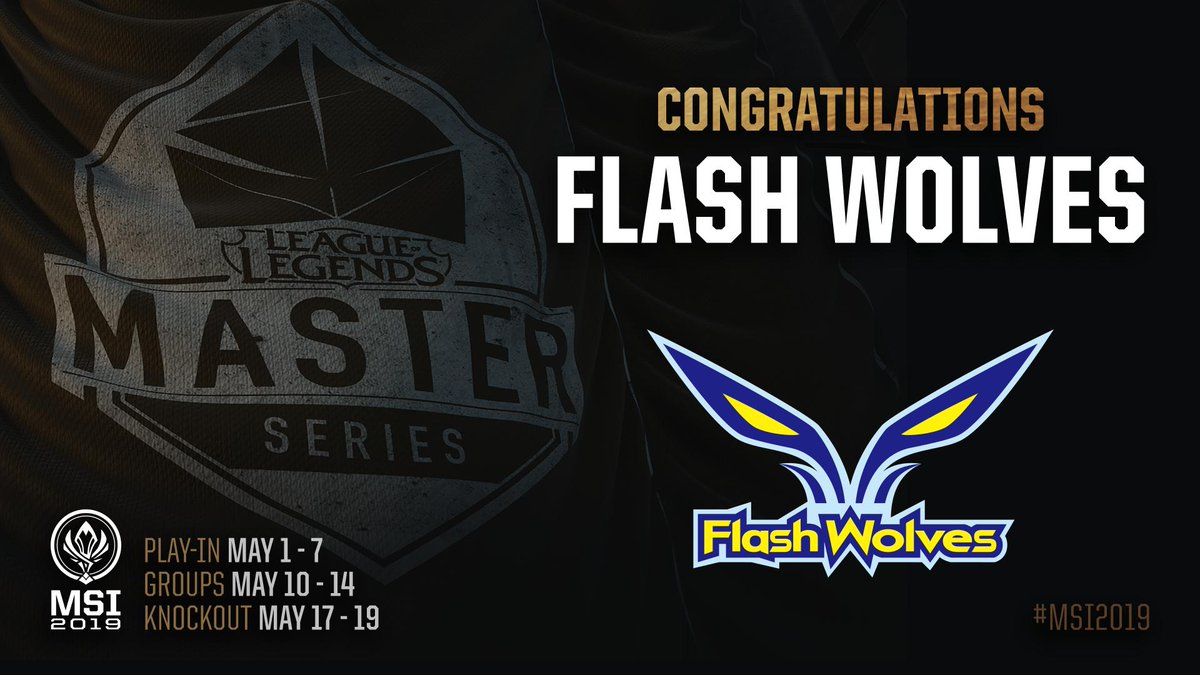 LoL_WorldEvents's tweet photo. Your 2019 #LMS Spring Grand Champions and representing Taiwan🇹🇼 at #MSI2019, @flashwolves2013🇹🇼. Making 7 straight split championships

TEAM: Hanabi, @machi_bugi🇰🇷, Enso, Rather🇰🇷, Betty, ShiauC, Sweet🇰🇷, MadWolf and Morning

#FWWIN #FWFIGHTING #TWWIN https://t.co/7KqPjtB3ai