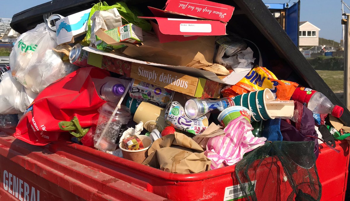 CleanerSeasOrg's tweet photo. Ask yourself:

Manufacturers - Did we think about end of life at beginning of life?

Visitors - Did we #Reuse #reduce #refill #recycle (how much packaging in this bin could be avoided?

Hospitality - Did we TAKE RESPONSIBILITY? - we rely on beautiful beaches 

#CleanerSeas https://t.co/CAv40Nw7J7