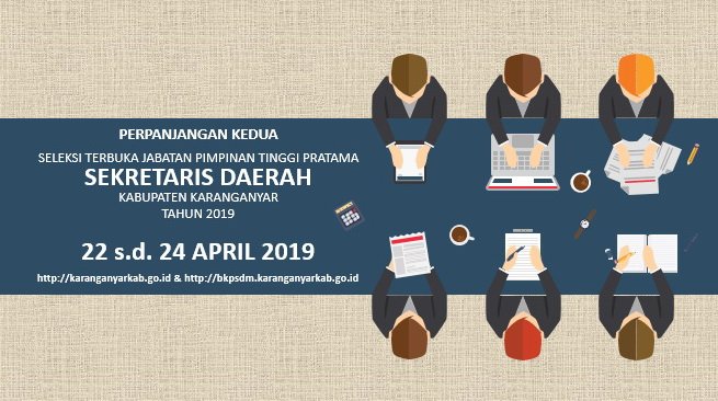 Perpanjangan Kedua, Seleksi Terbuka JPT Pratama Sekretaris Daerah Kabupaten Karanganyar Tahun 2019.
1drv.ms/b/s!AnRF6kbNZ2…
