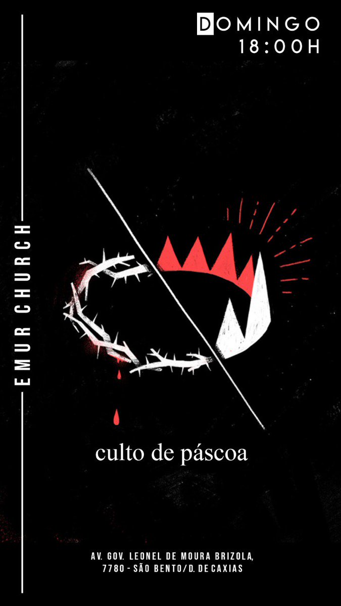 Emur_Church's tweet photo. Venha participar do nosso culto de páscoa conosco, hoje às 19:30!
#emur #emurchurch #domingodepascoa https://t.co/6Joc3J09vf