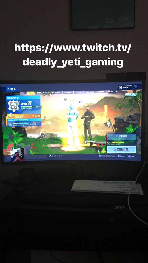 DeadlyYetiGamer's tweet photo. Come hang out! #fortnite #fortniteinstagram #igfortnite #gaming #fortnitegames #fortniteplays #fortnitepower #fortniteworld #fortnitenews #fortnitegameplay #fortnitewin #victoryroyale #yetigaming #battleroyale #w #winner #epic #epicgaming #twitch #streamer https://t.co/RZ9yis6GSn