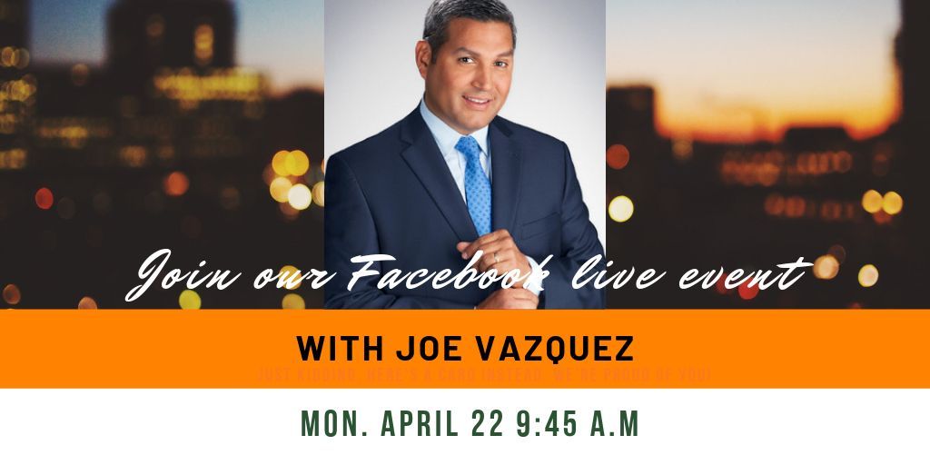 ULVComms's tweet photo. Join our Facebook live event with CBS journalist @joenewsman Monday, April 22 at 9:45 a.m.
And drop any questions that you have down below.
#ulvsocial 
#ulvcomms 
#journalism
#jprofs https://t.co/Rbpft86Edg