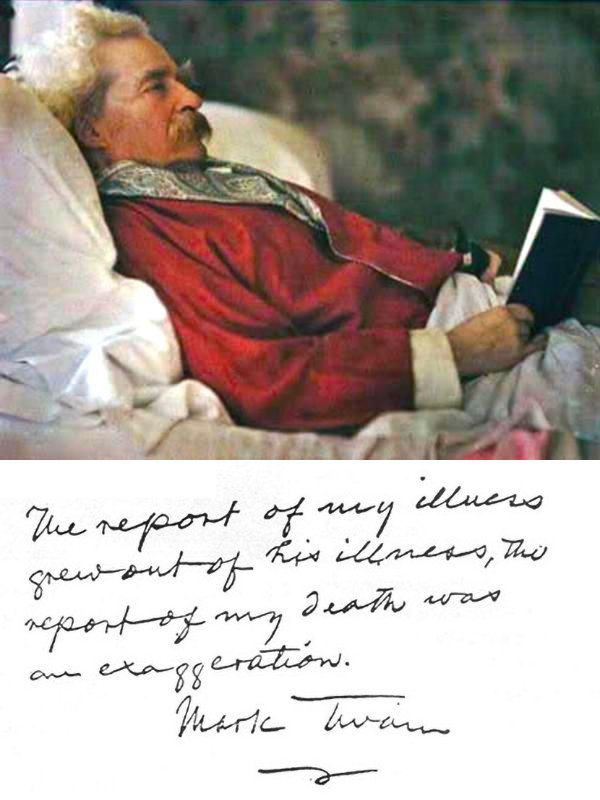 KenRichters's tweet photo. #MarkTwain  "I came in with Halley's Comet. It is coming again, and I expect to go out with it. The Almighty has said, no doubt: 'Now here are these two unaccountable freaks; they came in together, they must go out together.' He died April 21 as it appeared its brightest in 1910. https://t.co/vMsuelQNxM