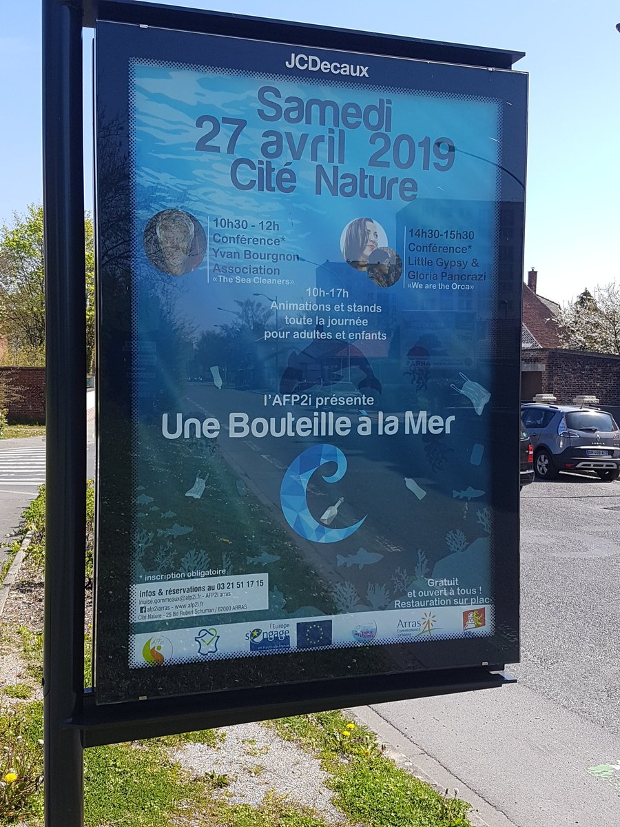 J-6 ! ♻️🐬⛵
Avez-vous remarqué nos affiches dans la <a href="/VilleArras/">Ville d'Arras</a> ? 🧐
N'oubliez pas de vous inscrire aux conférences d' <a href="/YBourgnon/">Yvan Bourgnon</a>  &amp; <a href="/Little_Gypsy_/">Little Gypsy</a> 
👉 louise.gommeaux@afp2i.fr